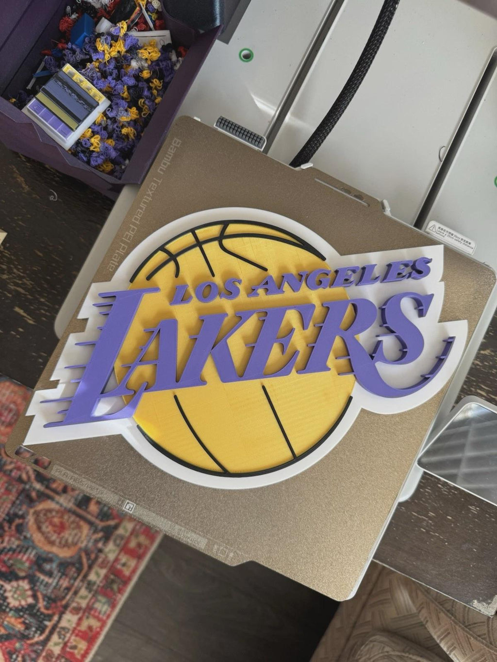 LA Lakers Logo: Wall Art - Team Sign Crest Decor Man Cave Plaque Los Angeles NBA