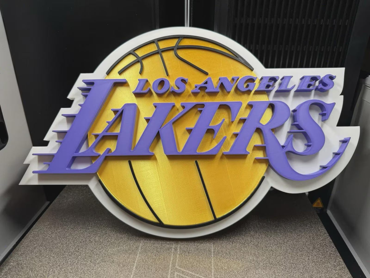 LA Lakers Logo: Wall Art - Team Sign Crest Decor Man Cave Plaque Los Angeles NBA